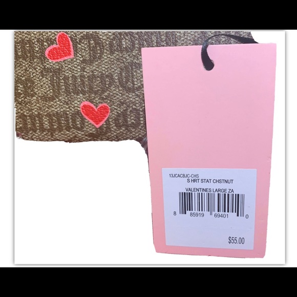 NWT Juicy Couture Chestnut Petal Stat Word on the Street Handbag with Wristlet - Picture 5 of 7